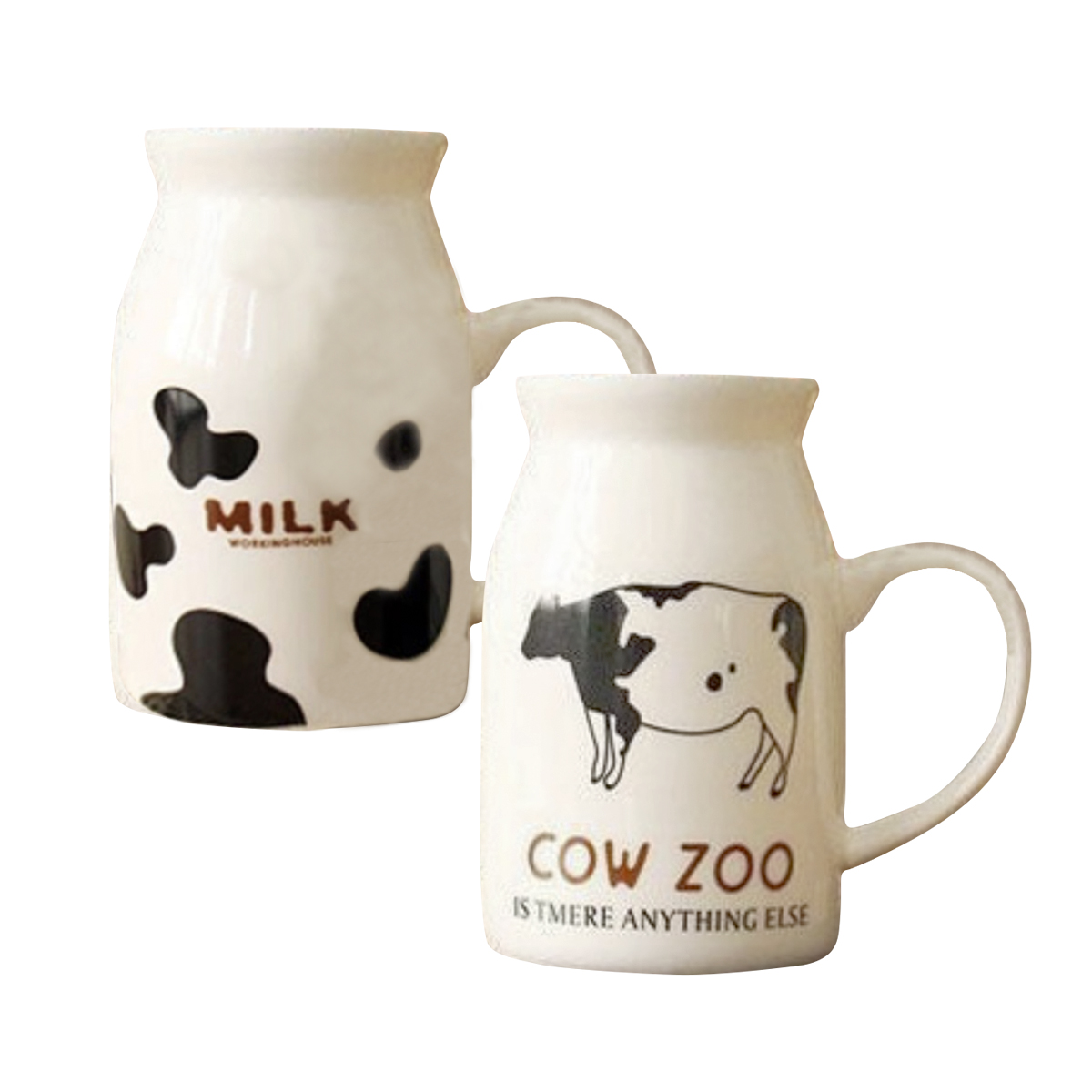 Milk Bottle Ceramic Mug (250ml/ 450ml)